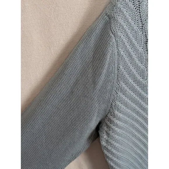 Calvin Klein Relaxed Cowl Neck Knit Sweater Blue Women's Size Large - Picture 9 of 15